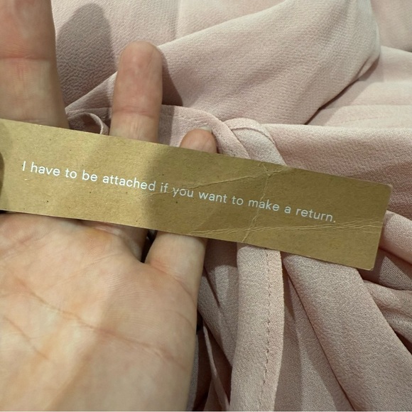 Reformation Dress The Butterfly Midi Flutter Sleeve in Blush Pink - Picture 7 of 8